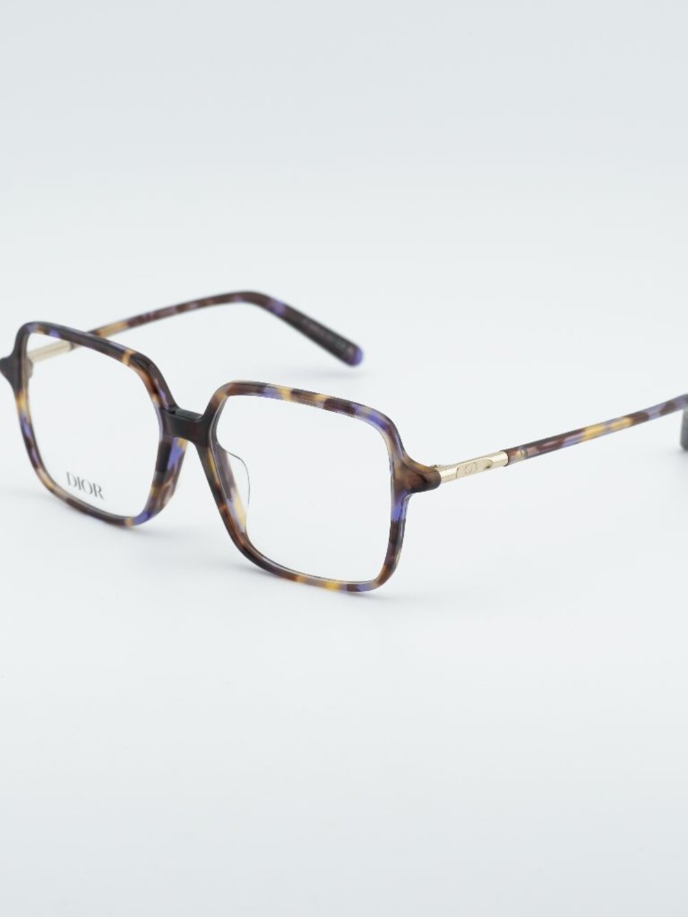 DIOR MINI CD O S2F 2400 Eyeglasses Havana / Purple 53mm Square Frame